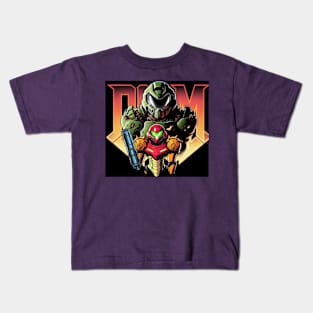 Doomguy and Samus Kids T-Shirt